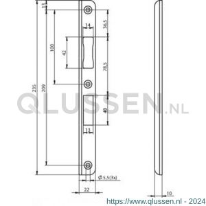 Assa Abloy hoeksluitplaat N60002104010000 10049715