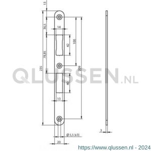 Assa Abloy sluitplaat N60010003010000 10049719