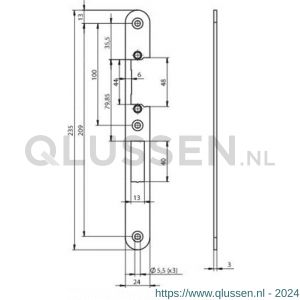 Assa Abloy sluitplaat N60030003010000 10049726