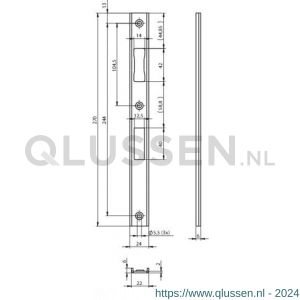 Assa Abloy sluitplaat U-vormig N65010663110000 10049733