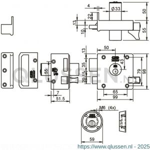 Lips veiligheidsoplegslot vaste buitencilinder en anti-kerntrekring 1753-2 AK 10043584