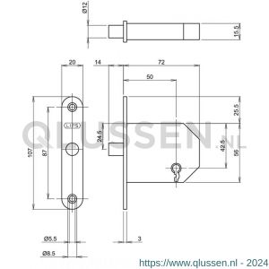 Lips kastslot klaviersleutel 2084/4 krimp A000325609