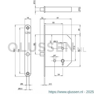 Lips kastslot klaviersleutel 213411U18 krimp A000325616