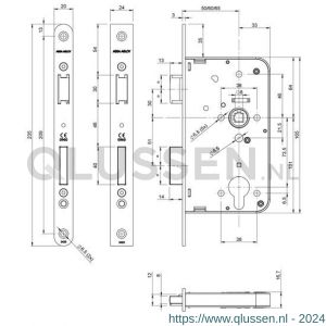 Assa Abloy deurslot fluisterdagschoot 243017U2060-1 7262660