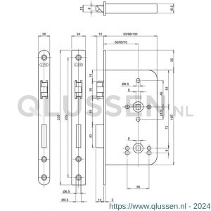 Assa Abloy badkamerdeurslot fluisterdagschoot 243617U2060-2 7273659