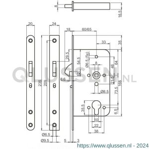 Assa Abloy schuifdeurslot RC-uitsparing 247817U2060 7962058