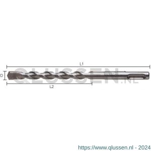 Labor GP180260 SDS Plus Premium PGM auto soldering hamerboor 2-snijder 18.0x200/260 mm etui GP180260-1TS