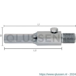 Labor GV200100 houder 100 mm zeskant 11 mm voor dozenboor M16 koker GV200100-1KO