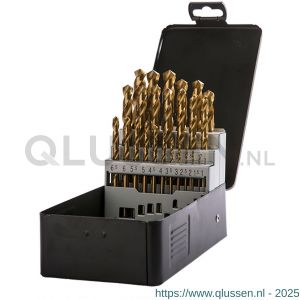 Labor KA016750 metaalborenkoffer DIN 338 HSS-G geslepen TiN gecoat 170-delig 1-10 mm x 0.5 mm doos KA016750-1DS