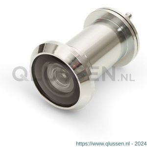 Dulimex DX DRS 210B deurspion Big Eye 200 graden diameter 22 mm deurdikte 35-60 mm met afsluitklepje krasvaste glazen lens massief messing verchroomd 0120.100.0210