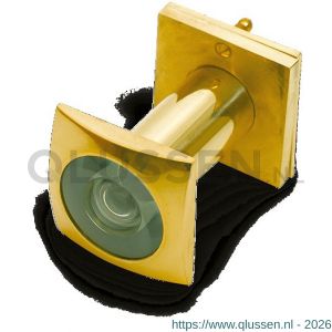 Dulimex DX DRS 221B deurspion vierkant model 200 graden diameter 16 mm deurdikte 40-65 mm met afsluitklepje massief messing gepoijst 0120.100.0221
