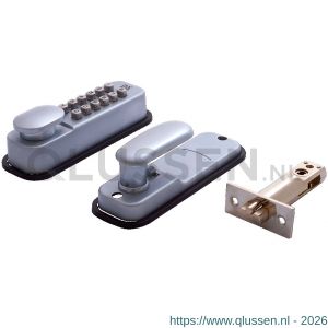 Dulimex DX KNSV-1155 SCP mechanisch codeslot met inbouw nachtschoot en vastzetter zeer eenvoudig herprogrammeerbaar satijn verchroomd 0163.411.5507