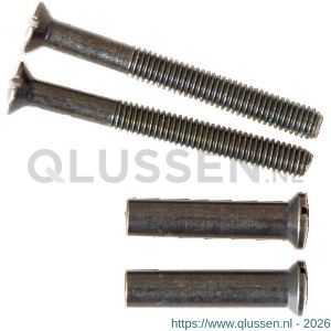 Ami PTBS 38 BE patentboutset M4x38 mm 2x schroef en 2x huls zwart 0170.000.0040