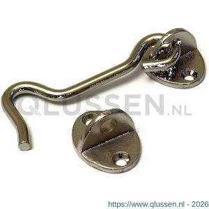 Dulimex DX WH O 0650B windhaak 65 mm twee gegoten steunplaten met oog messing vernikkeld 0240.100.0650