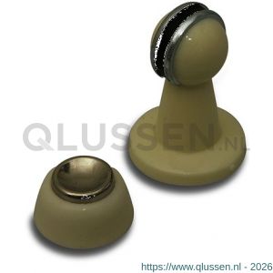 Dulimex DX DVZ M 802 WE deurvastzetter magnetisch lengte 80 mm roestwerende voetplaat rond 55 mm blinde montage kunststof wit 0524.100.0552