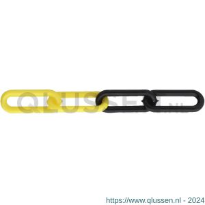 Dulimex DX 1501-08 kunststof ketting op rol 25 m 8 mm zwart-geel 9.800150108