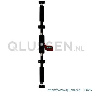 Dulimex DX PO 512P EB RZ anti-paniekpushpad 512P enkele deur 2-puntssluiting boven- en ondersluitend rood-zwart 4003.651.2194