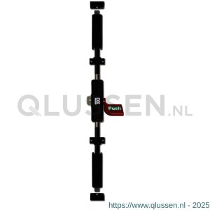 Dulimex DX PO 513P EB RZ anti-paniekpushpad DX 513P enkele deur 3-puntssluiting boven- en ondersluitend rood-zwart 4003.651.3194