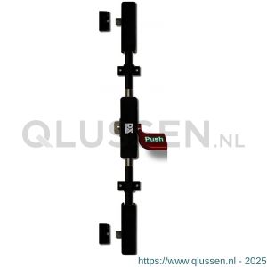 Dulimex DX PO 523P EB RZ anti-paniekpushpad 523P enkele deur 3-puntssluiting zijsluitend rood-zwart 4003.652.3194