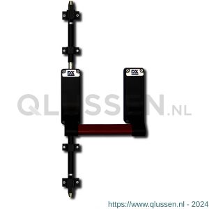 Dulimex DX PO 294 EB RZ anti-paniekstang DX 294 RZ enkele deur 2-puntssluiting rood-zwart 4003.692.9494