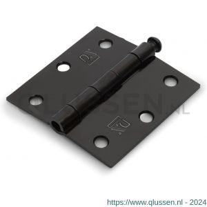 Dulimex DX H161-76762004 scharnier rechte hoeken 76x76 mm losse pen staal zwart 6110.024.7676