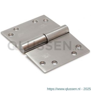 Dulimex DX H378125892323 kogelstiftpaumelle rechte hoeken 125x89 mm rechts RVS geborsteld SKG *** 6837.233.8912-5