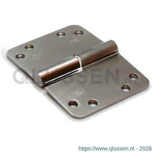Dulimex DX H379125892323 kogelstiftpaumelle ronde hoeken 125x89 mm rechts RVS geborsteld SKG *** 6937.233.8912-5