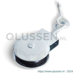 Dulimex DX 958-32E markieskatrol schroefoog polyamide wiel 32 mm elektolytisch verzinkt per stuk gelabeld 8000.958.032K