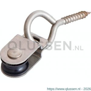 Dulimex DX 965-15I katrol enkel met schroefoog polyamide wiel 15 mm RVS AISI304 per stuk gelabeld 8000.965.015I