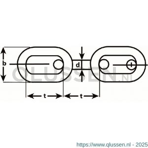 Dulimex DX 763-06RW signaalketting op bundel 30 m type 763 6 mm schakels gelast staal verzinkt rood-wit gecoat 9.800763006