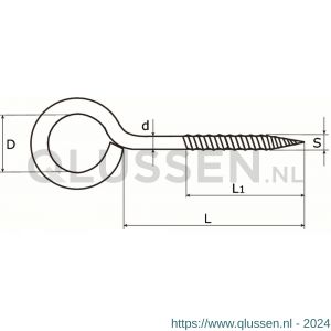 Dulimex DX 391-4014E schroefoog houtdraad 4.00x40x14 mm verzinkt 9.763914014