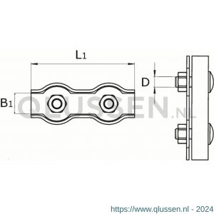 Dulimex DX DUP.0902-ZB staaldraadklem duplex 2 mm verzinkt 2 stuks op vouwkaart 8400.DUP.0902-ZB