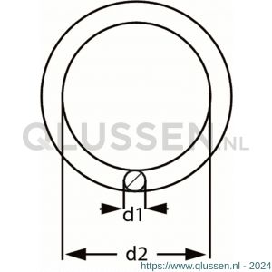 Dulimex DX GLR0905040-ZB gelaste ring 40-05 mm verzinkt 2 stuks op kaart 8400.GLR.0905040-ZB