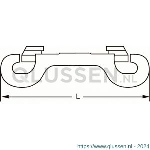 Dulimex DX 161Z-90N dubbele musketonhaak 88 mm zamac vernikkeld 9.120161090