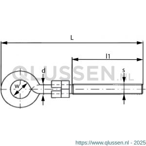 Dulimex DX 379-180 veiligheidsschommelhaak met metrisch draad M12x180 mm verzinkt 9.710379180