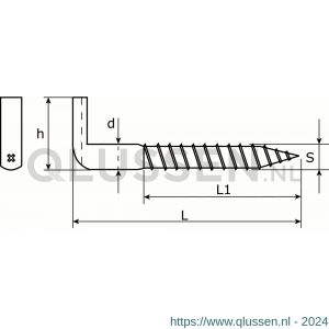 Dulimex DX 395-065E kruis schroefduim houtdraad 5.80x65 mm verzinkt 9.766395065