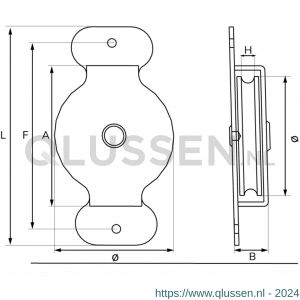 Dulimex DX 963-65E zijkatrol polyamide wiel 65 mm elektrolytisch verzinkt per stuk gelabeld 8000.963.065K