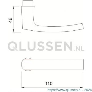 Ami DKR 332 40 BE deurkrukset type 332 deurdikte 40 mm zwart 0170.100.0101