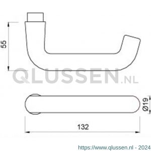 Ami DKR 356 40 AF deurkrukset type 356 deurdikte 40 mm F1 finish 0170.100.0112