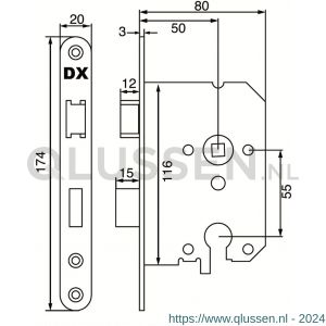 Dulimex DX DNSG-50-PCWE dag- en nachtslot doornmaat 50 mm Euro cilinder ronde voorplaat wit exclusief sluitplaat 0160.290.5012