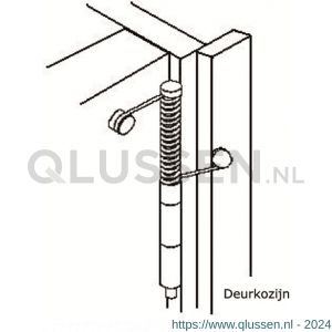 Dulimex DX DV S INBK ZE deurveer inbouw met scharnierpen toepasbaar op vlakke deuren staal verzinkt 1 stuk zakje kopkaart 5538.100.1002