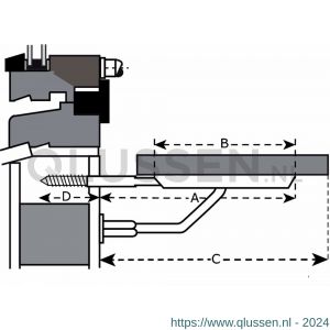 Dulimex Dolle ES 6822B vensterbankdrager draagvlak 220 mm staal wit geepoxeerd 0511.200.6822