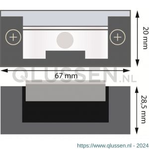 JIS ESP 1711 DC12 elektrische sluitplaat JIS 1711 DC 12 V gelijkspanning ruststroom spanningsloos ontgrendeld 4003.011.1700