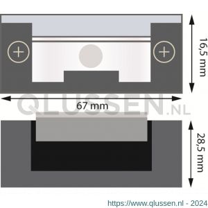 JIS ESP 1420 elektrische sluitplaat smal JIS 1420 AC-DC 12-24 V wissel- en gelijkspanning arbeidsstroom vastzetter 4003.014.1420