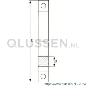 Deni STANG 1325 pompespagnoletstang dikte 13 mm lengte 2500 mm (1100 en 1400) verzinkt 0160.506.1010