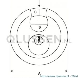 Dulimex DX HSD 720B KA discusslot DX diameter 70 mm op sleutelnummer 720 0180.100.0720