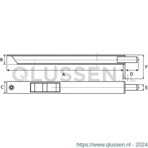Dulimex DX KSB 30525 AS bascule kantschuif 7550 AS 300x25x21 mm facetrand aluminium 4001.250.3001