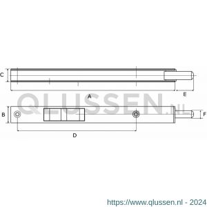 Dulimex DX KSB-40015RSS bascule kantschuif type 862 400x15x15 mm afgeschuind rond RVS 0734.015.4025