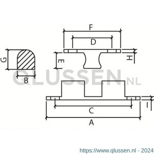 Dulimex KSS 501B kogelsnapslot 50x9 mm massief messing 0413.400.5009