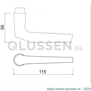 Ami DKR 369 M6 AF deurkruk gatdeel M6 type 369 F1 finish 0170.100.0232